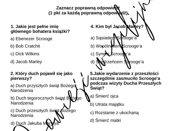 Kartkówka – Opowieść wigilijna Charles Dickens