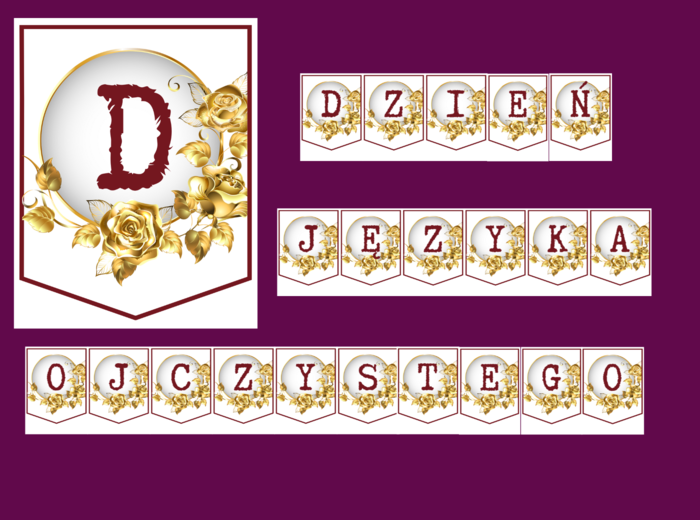 DZIEŃ JĘZYKA OJCZYSTEGO – biblioteka – GIRLANDA - gazetka – wersja 2