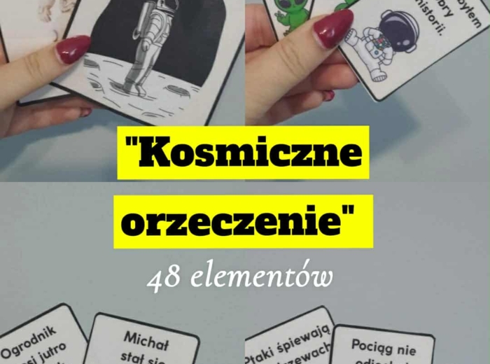 "Kosmiczne orzeczenie" - orzeczenie imienne i czasownikowe gra dydaktyczna