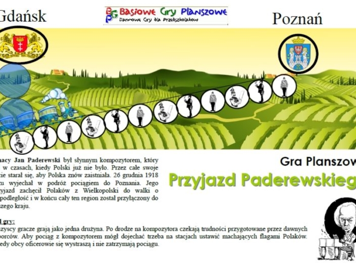 Przyjazd Paderewskiego – Gra planszowa