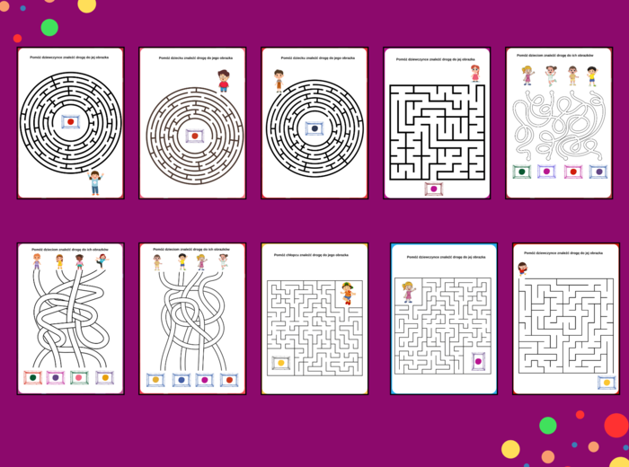DZIEŃ KROPKI – labirynty – 10 wersji