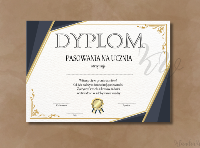 Dyplomy Pasowania na Ucznia – zestaw nr 1
