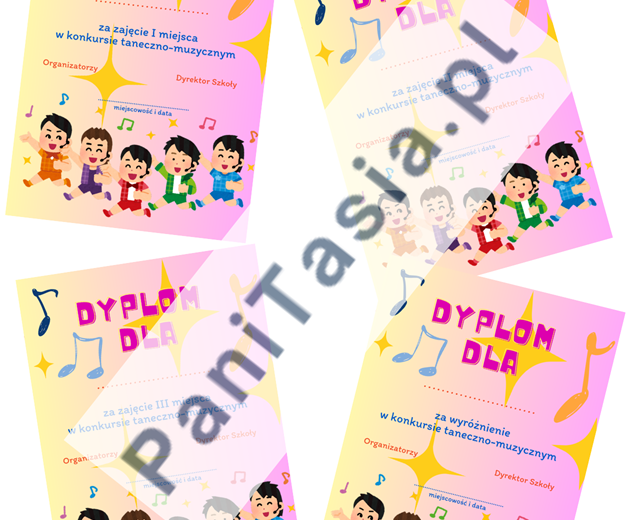 Dyplomy konkurs taneczno-muzyczny