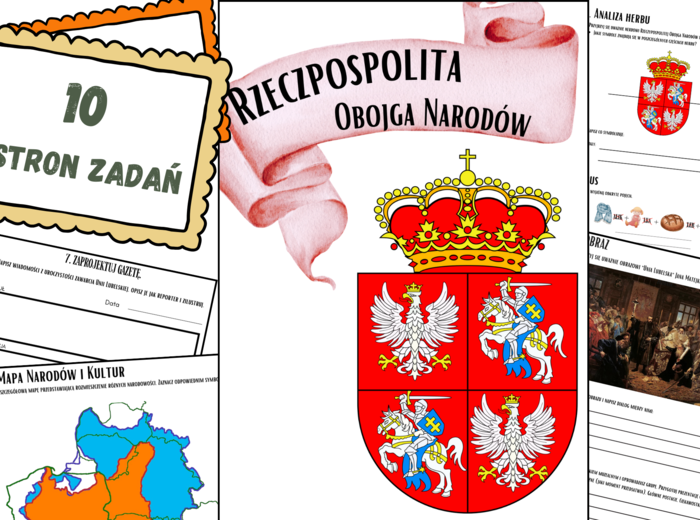 Karty Pracy - Unia Lubelska i Rzeczpospolita Obojga Narodów. 10 stron