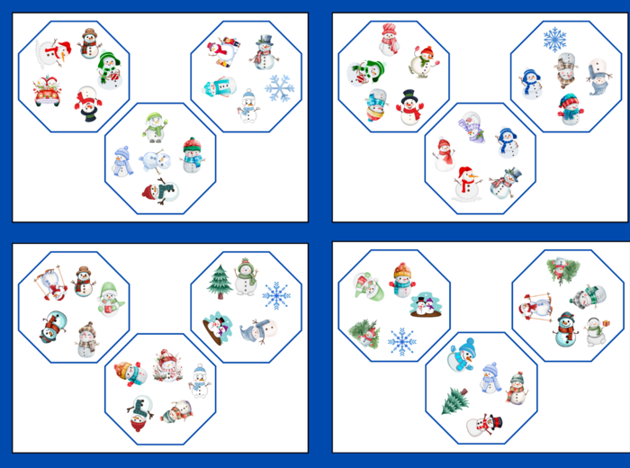 DZIEŃ BAŁWANA – Dzień Bałwanka - ZIMA – dooble – biblioteka – świetlica – przedszkole – 36 szt.