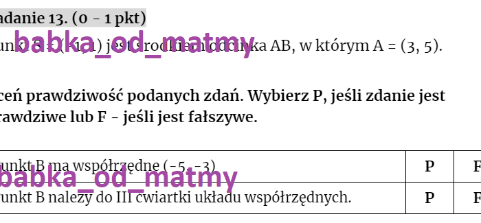 Próbny egzamin ósmoklasisty – MATEMATYKA