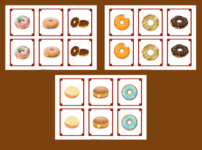 TŁUSTY CZWARTEK – memory – 36 szt. – biblioteka – świetlica – przedszkole