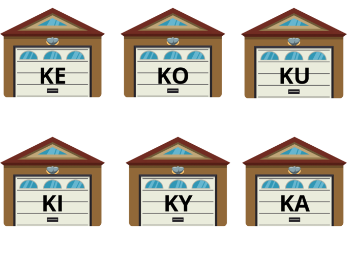 Sylaby. Wjedź autem do garażu