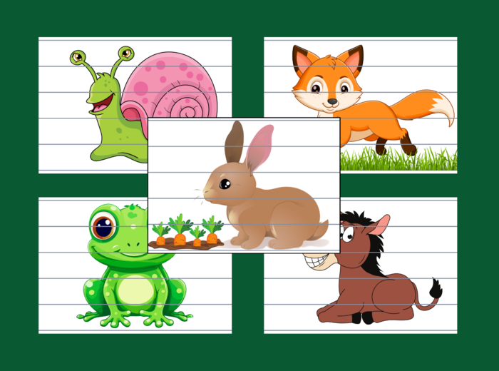 DZIEŃ ZWIERZĄT - puzzle - 14 szt.