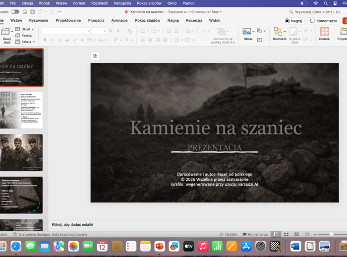 Kamienie na szaniec - nowoczesna prezentacja