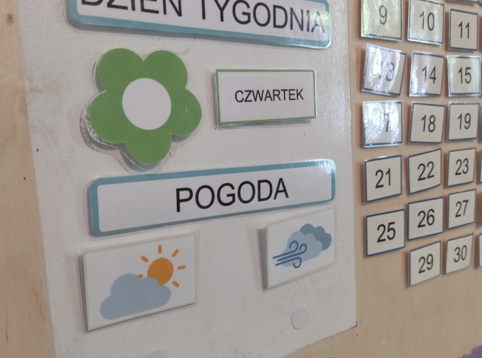 Kalendarz do przedszkola lub szkoły