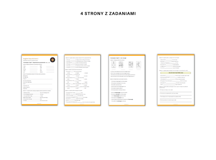Gramatyka klasa 6: Przymiotniki - stopniowanie, konstrukcja "as ... as", too, enough. Na podstawie podręcznika English Class A2 Unit 2