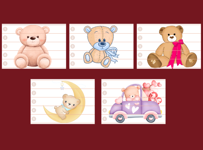 DZIEŃ PLUSZOWEGO MISIA - puzzle – biblioteka – świetlica – przedszkole – 10 wersji