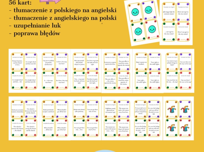 GIVING DIRECTIONS CARD GAME