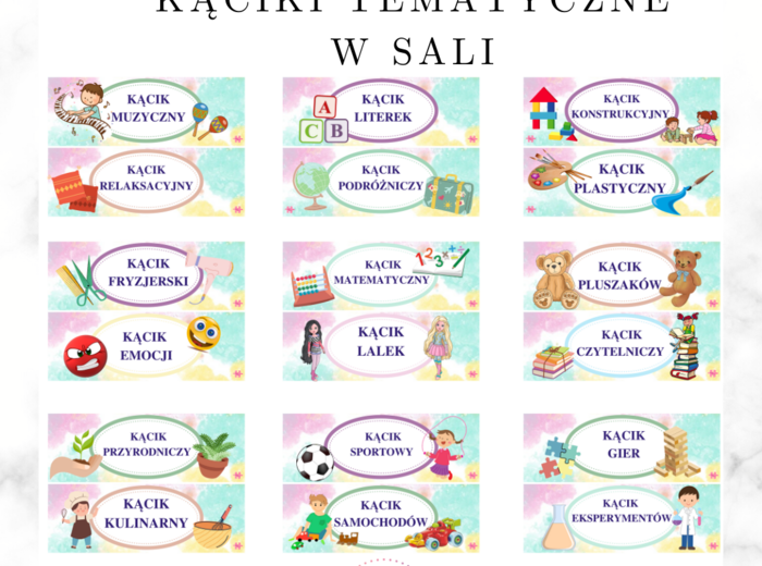 Kąciki zainteresowań/Zainteresowania