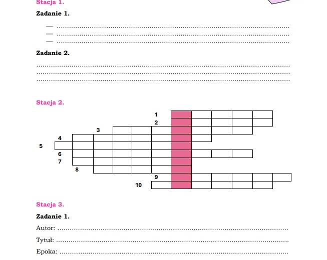 Walentynkowe stacje zadaniowe - lektury do E8