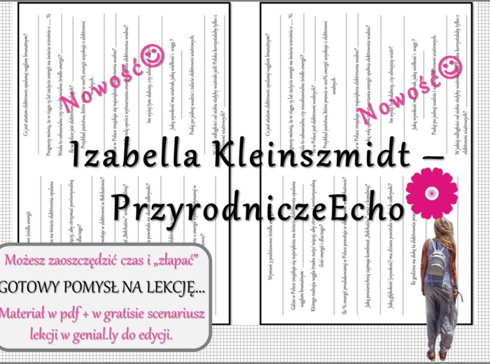 Pomysł na lekcję/karta pracy/stacje zadaniowe/notatki/ materiał do lekcji do tematu „Energetyka w Polsce” w pdf. W gratisie niekomercyjny scenariusz lekcji/pomysł na lekcję w programie genial.ly do edycji. Geografia 7. Dział „Rolnictwo i przemysł Polski”