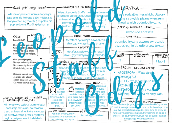 "ODYS" LEOPOLD STAFF - *Rysunkowa karta pracy*