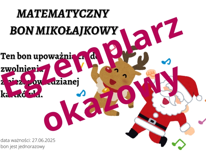 Matematyczny bon mikołajkowy 2024/2025