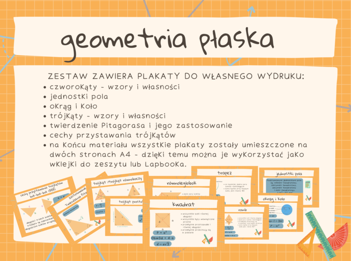 geometria płaska - plakaty, wklejki