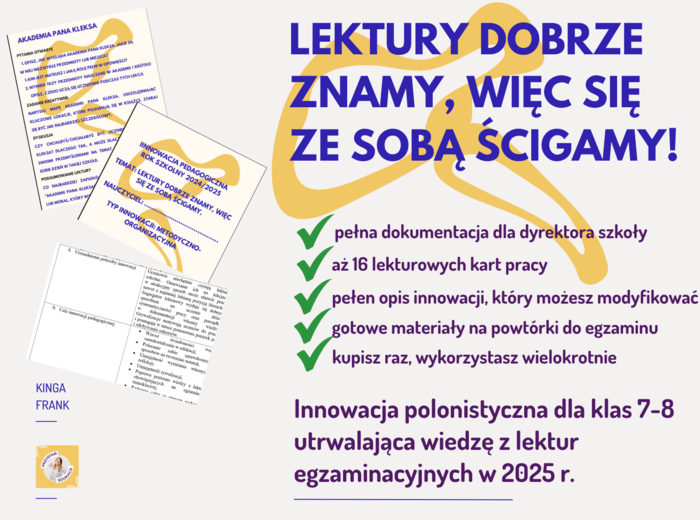 Lekturowa innowacja pedagogiczna z języka polskiego