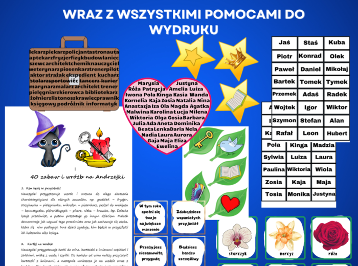 40 zabaw i wróżb andrzejkowych