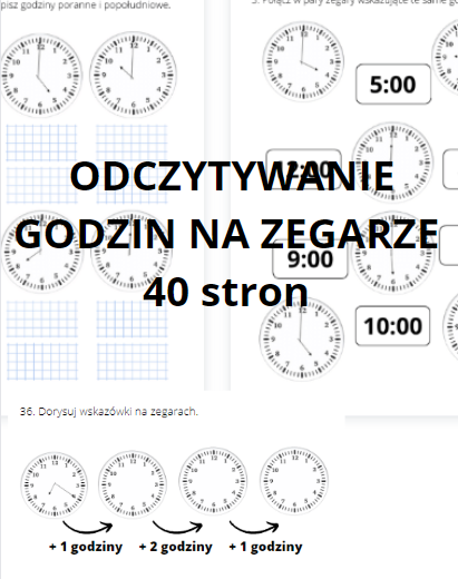 Ćwiczenia w odczytywaniu godzin. Zegar dla klasy 1-3
