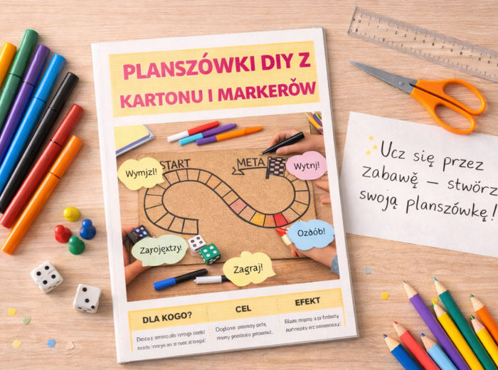 Planszówki DIY z kartonu i markerów