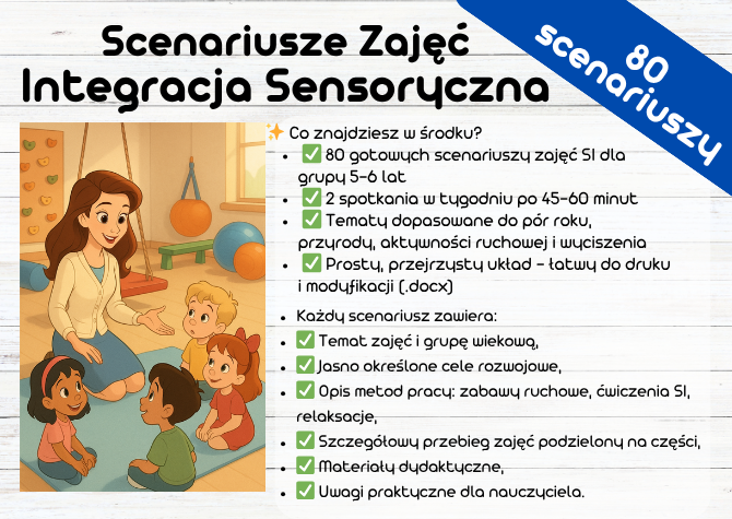 Scenariusz zajęć Integracja Sensoryczna SI scenariusze zajęć