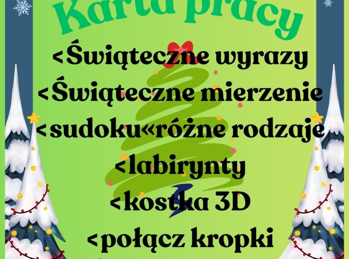 Karta pracy Boże Narodzenie