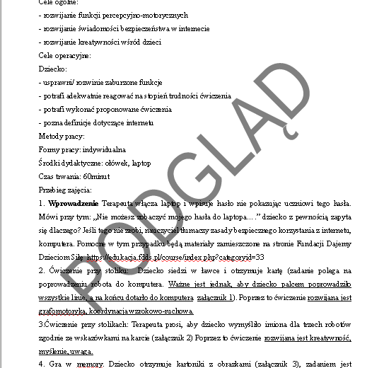 Dzień Bezpiecznego Internetu - Pomysł na zajęcia dla dzieci ze SPE