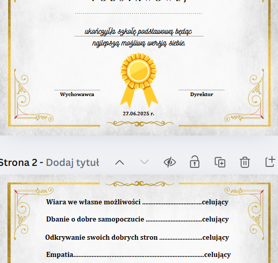 Świadectwo ukończenia szkoły podstawowej od wychowawcy- docenianie. Mrs_Physics. Fizunia