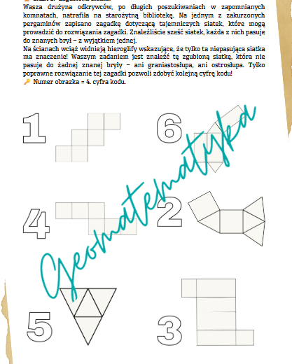 Escape Room – Misterium Brył - powtórzenie ostrosłupy i graniastosłupy klasa 8