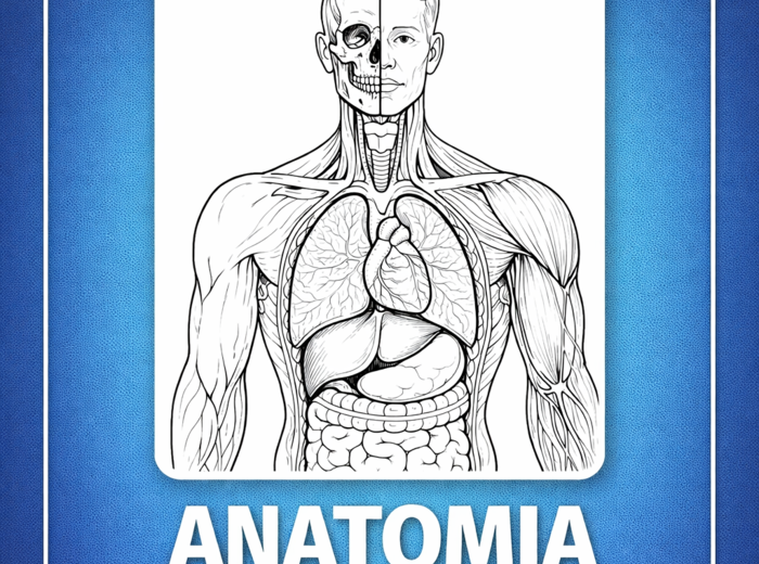 ANATOMIA CZŁOWIEKA - kolorowanka XXL do druku - 9 kart A4 + miniatura A4