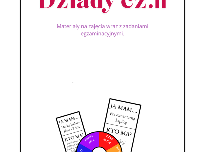 Dziady cz.II- E8, materiały na zajęcia