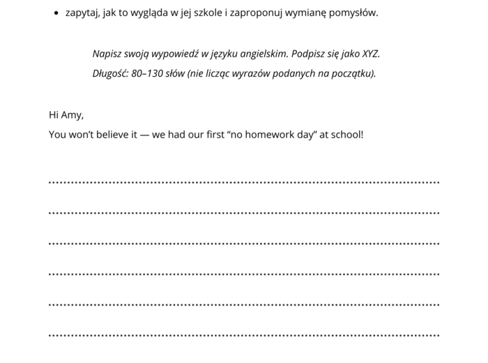 Angielski - Matura PODSTAWOWA E-MAIL 56 różnych tematów