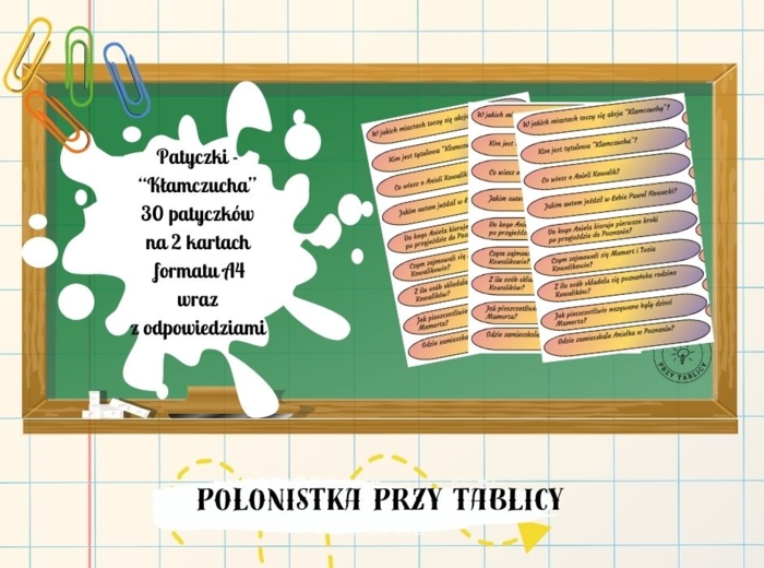 Patyczki "Kłamczucha" 30 pytań + odpowiedzi