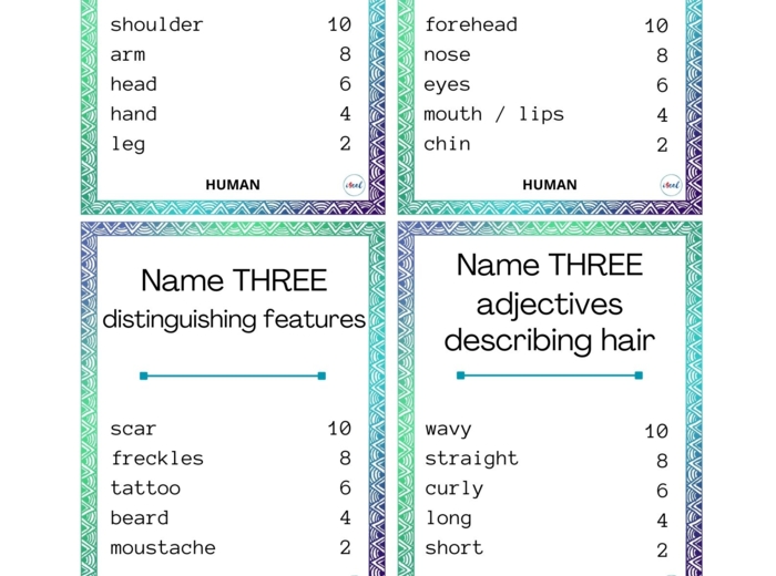 NAME THREE… WITH A DIFFERENCE / HUMAN