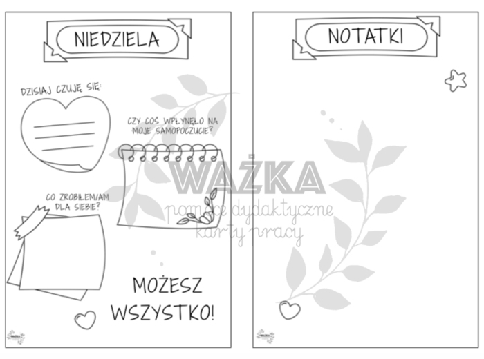 Kalendarz samopoczucia