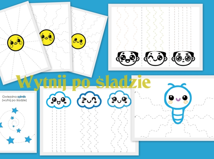 wycinaj po śladzie, wycinanki wiosenne