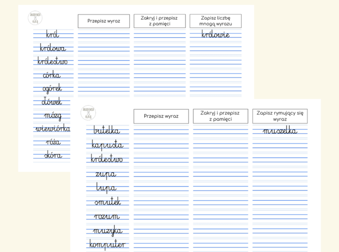 ORTOGRAFIA Z KLASĄ - WYRAZY Z Ó, U, Ż, RZ, H, CH NIEWYMIENNYM