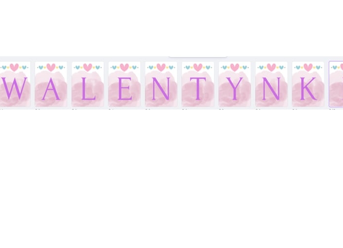 WALENTYNKI - GIRLANDA NA GAZETKĘ