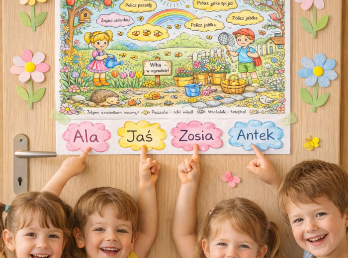 Kolorowanka "Wiosenny ogród"