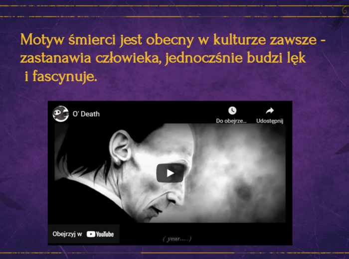 Rozmowa Mistrza Polikarpa ze śmiercią - prezentacja