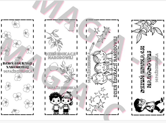 DZIEŃ EDUKACJI NARODOWEJ 14 PAŹDZIERNIKA ZAKŁADKI + LABIRYNTY