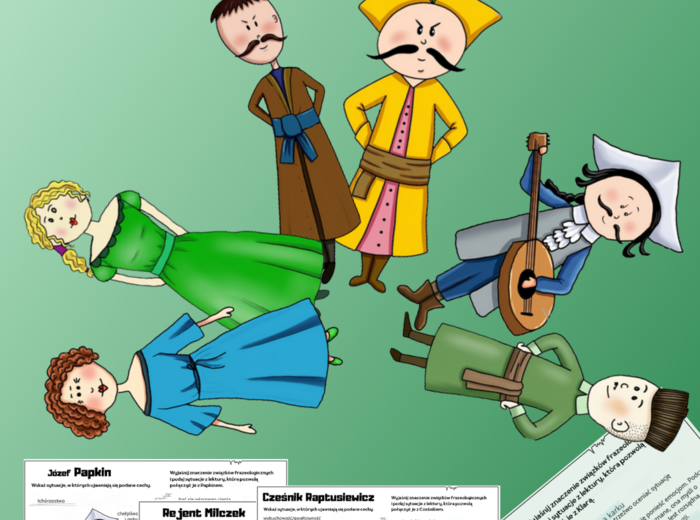 Zemsta - bohaterowie, ich cechy (związki frazeologiczne)