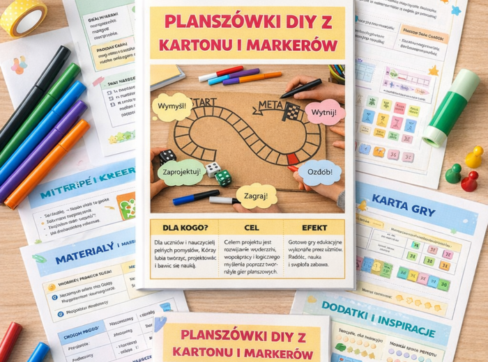 Planszówki DIY z kartonu i markerów