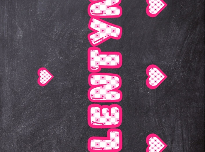 Freebie Darmowy Napis na gazetkę szkolną Walentynki