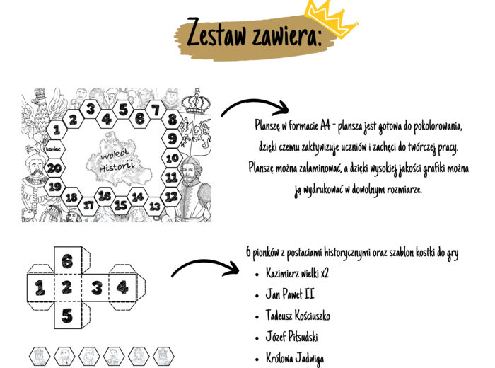Wokół Historii - zestaw do gry planszowej