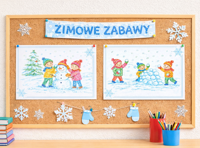 24 uniwersalne ramki A4 poziomo – kolor + czarno- białe, całoroczne ramki na prace plastyczne